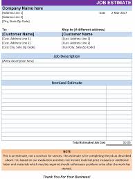 And Free Construction Estimate Template Excel For Estimating