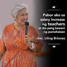 Republic of the philippines (6 mins.) 39th session of the unesco general conference. Statement Of Deped Secretary Liling Briones On Our Teachers Salary Increase Philippine Information Agency
