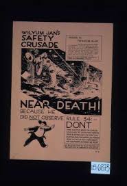 Near death! Because he did not observe Rule 34: - don't have electric wires  or cables which may be carrying current near blasting caps ... [Verso:]  Wilyum Jones says ... – Works – Digital Collections