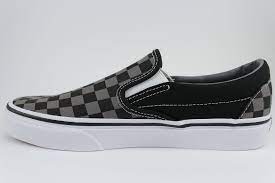 vans clic slip on checkerboard black