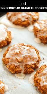 iced gingerbread oatmeal cookies