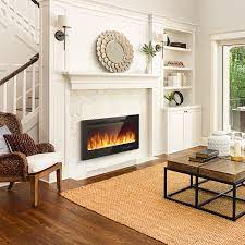 36 Inch Electric Fireplace Insert Wall