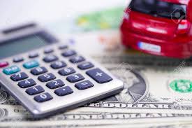 Car Model And Calculator On Us Dollar Banknotes Car Loan Finance