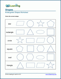 This can prove to be confusing hence, by solving the problems in 2d shapes kindergarten. Identifying 2 Dimensional Shapes Worksheets K5 Learning