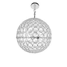Checkolite Crystal Sphere 3 Light Chrome Crystal Hanging Chandelier 10955 15 The Home Depot