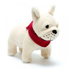 knitted french bulldog soft toy the