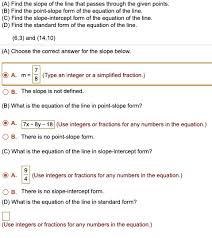 Slope Intercept Form Of The Equation
