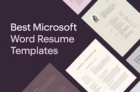 microsoft word resume templates