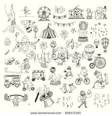 Think of wire as a single continuous line. Set Of Circus People Animals Elements Isolated On White Black Contour For Coloring Animal Drawings Cartoon Drawings Of Animals Doodle Art Designs