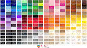 1000 colors with names hex rgb