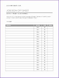 Sign Off Sheet Template Excel Btqen Inspirational Employee