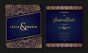 luxury wedding invitation card design