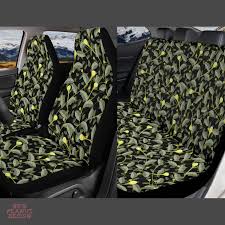 Boho Botanical Car Seat Cover Black
