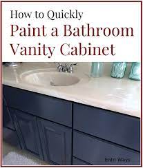 Quickly Paint A Bathroom Vanity Cabinet