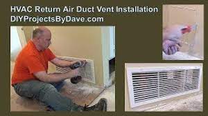 hvac return air duct vent installation