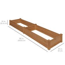 8 Ft X 2 Ft Wood Raised Garden Bed