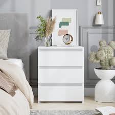 homfa white nightstand with drawers 3