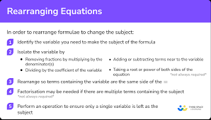 Rearranging Equations Gcse Maths