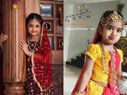 kids dressed as krishna and radha