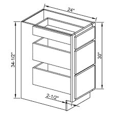 db18 3 drawer base 18 three drawers