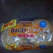 calories in thomas bagel thins plain