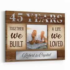 45th year wedding anniversary gifts