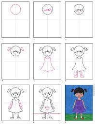 Since these drawings are for girls, you do not have to worry about boring or uninteresting pictures getting in the way of what you really want to draw. How To Draw A Girl In A Dress Art Projects For Kids