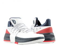 Evolution of the adidas damian lillard shoe line & dame 3 'rip city'. Adidas D Lillard 3 Dame 3 Usa White Scarlet Navy Men S Basketball Shoes By3762 Free Shipping At Nycmode