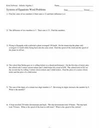 systems of equations word problems