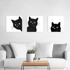 Black Cats Meow 3d Foam Wall Art