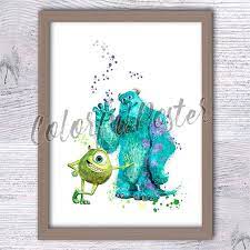 Monsters Inc Poster Mike And Sulley Art