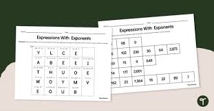 Expressions With Exponents Cut And