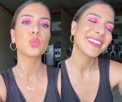 hot pink makeup