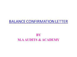 balance confirmation letter you