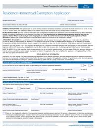 texas property tax exemption form