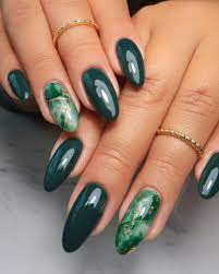 63 stunning emerald green nail designs