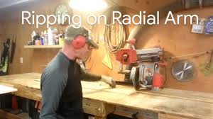 how to rip wood on a radial arm saw
