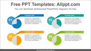 four pie chart powerpoint diagram template