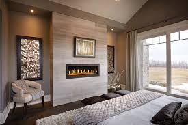 Bedroom With A Tiled Fireplace Surround