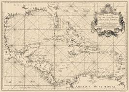 Old Caribbean Map Gulf Of Mexico And Caribbean Lopez