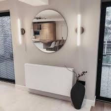 Large Frameless Round Wall Mirror 110cm