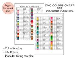 Diamond Painting Dmc Color Chart Dmc