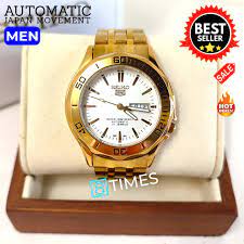 seiko 5 gold white dial 21 jewels with