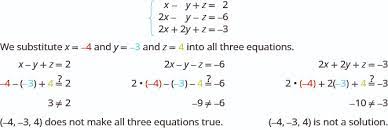 solve systems of equations with three