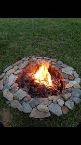 fire pit with rocks