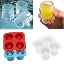 4pcs Silicone Shot Glass Ice Molds Ice