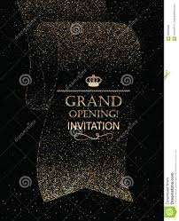 Grand Opening Invitation Card With Abstract Ribbon Stock Vector