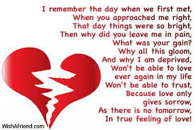 the day i left you heartbreak poem