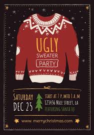free ugly sweater invitation templates