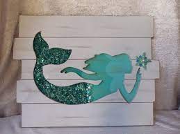 Mermaid With Starfish Mermaid Wall